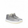 Scarpe da ginnastica alte in pelliccia grigia - EU45/US12