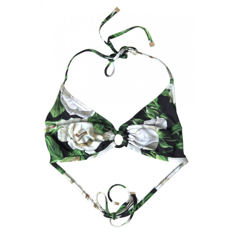 Bikini da bagno da spiaggia in due pezzi floreale nero - IT2 - S