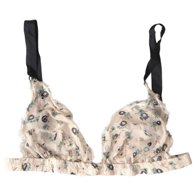 Reggiseno bikini intimo floreale beige - IT1 - XS