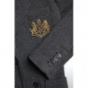 Blazer doppiopetto con ricamo logo grigio - IT48 - M