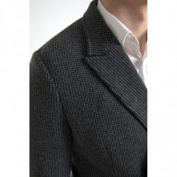 Blazer doppiopetto con ricamo logo grigio - IT48 - M