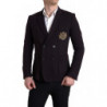 Blazer doppiopetto con ricamo logo viola - IT48 - M
