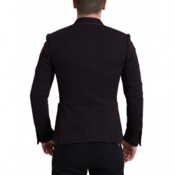 Blazer doppiopetto con ricamo logo viola - IT48 - M