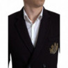 Blazer doppiopetto con ricamo logo viola - IT48 - M