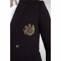 Blazer doppiopetto con ricamo logo viola - IT48 - M