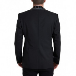 Abito SICILIA 2 pezzi in lana nera decorata - IT54 - XL