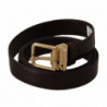Cintura fibbia metallo dorato pelle marrone - 95 CM / 38 INCHES