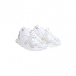 Sneaker Bianca In Pelle E Tessuto - EU46/US13