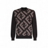 Maglione con dettagli logo in lana marrone - IT50 - L