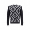 Maglione con dettagli logo in lana grigia - IT50 - L
