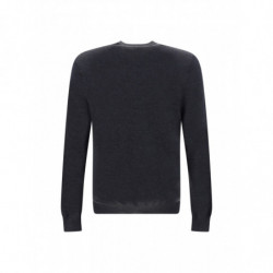 Maglione con dettagli logo in lana grigia - IT50 - L