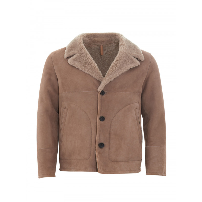 Giacca di pelle di pecora marrone - IT50 - L