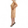 Abito a trapezio beige con una manica al ginocchio - IT44-L