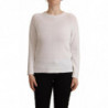 Maglione pullover girocollo bianco a maniche lunghe - IT40-S