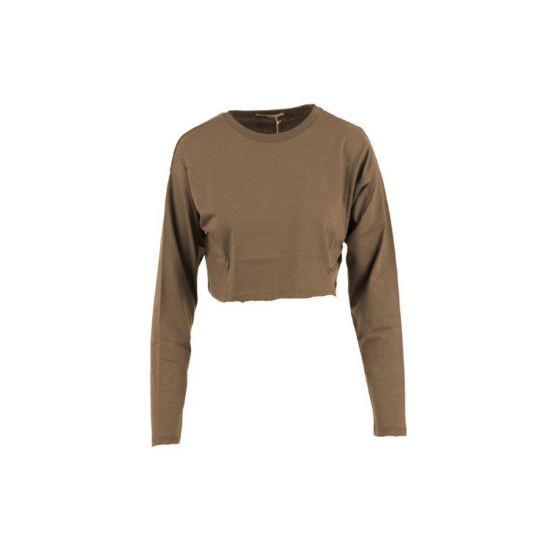 Top e maglietta in cotone marrone - M