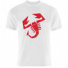 T-shirt maglietta Fiat Abarth - Colore Bianco - logo rosso - Taglia XL