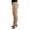 Jeans cotone pantaloni skinny denim marrone vita bassa - W28