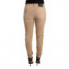 Jeans cotone pantaloni skinny denim marrone vita bassa - W28