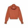 Maglione in cotone marrone - M
