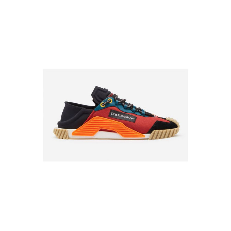 Sneaker In Pelle E Tessuto Multicolor - EU47/US14
