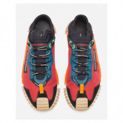 Sneaker In Pelle E Tessuto Multicolor - EU47/US14