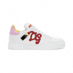 Sneaker in pelle bianca -...