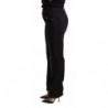 Jeans in cotone con pantaloni in denim dritto lavato nero - W26