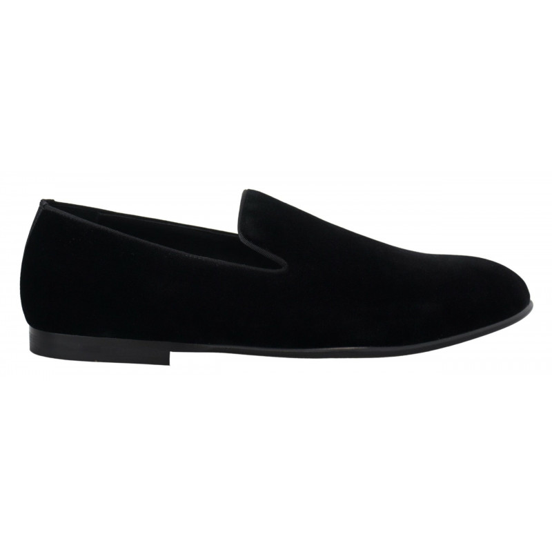 Mocassini slipon in velluto nero - EU42/US9