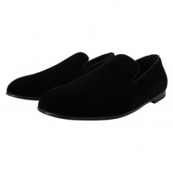 Mocassini slipon in velluto nero - EU42/US9