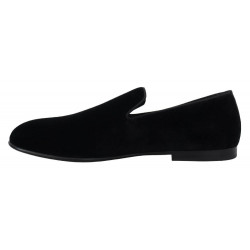 Mocassini slipon in velluto nero - EU42/US9