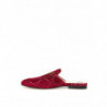 Pantofola Princetown in velluto rosso con logo allover - EU37/US6.5