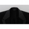 Giacca blazer slim elasticizzata in lana nera - IT46 - S