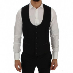 Giacca blazer slim elasticizzata in lana nera - IT46 - S