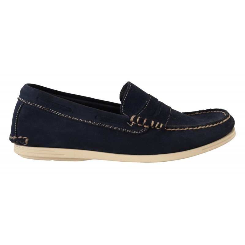 Mocassini mocassini bassi pelle scamosciata blu Scarpe casual da uo