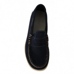 Mocassini mocassini bassi pelle scamosciata blu Scarpe casual da uo