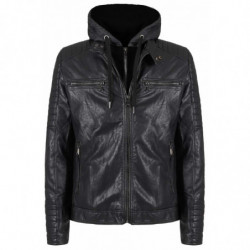 Giacca in polietilene nero - S
