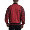Giacca bomber poliestere leopardato rosso cerniera intera - IT50 - L