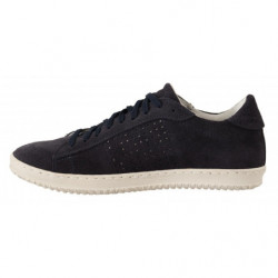 Scarpe da ginnastica stringate traforate pelle scamosciata nera - E