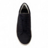 Scarpe da ginnastica stringate traforate pelle scamosciata nera - E