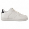 Scarpe casual da uomo sneakers stringate traforate pelle bianca - E
