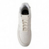 Scarpe casual da uomo sneakers stringate traforate pelle bianca - E