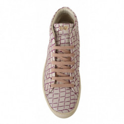Scarpe da ginnastica casual lacci pelle bianca bordeaux - EU42/US9