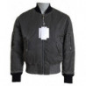 Giacca bomber grigia con maniche e tasca con cerniera - IT46 - S