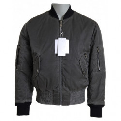 Giacca bomber grigia con...