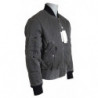 Giacca bomber grigia con maniche e tasca con cerniera - IT48 - M