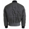 Giacca bomber grigia con maniche e tasca con cerniera - IT48 - M