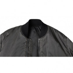 Giacca bomber grigia con maniche e tasca con cerniera - IT48 - M