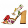 Scarpe di seta con sandali Keira in cristallo multicolor - EU38/US7.5