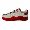 Scarpe sneakers pelle stampa Portofino Love bianche rosse - EU36/US5.5