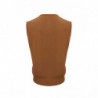 Gilet con scollo a V in lana marrone - IT50 - M-L